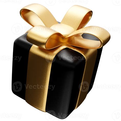 Realistic Gold And Black 3d Render Gift Boxes Isolated 13515407 PNG