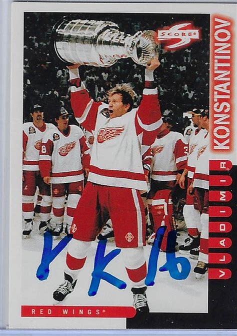 Vladimir Konstantinov 1997 Score Base Set 228 Autographed Card ...