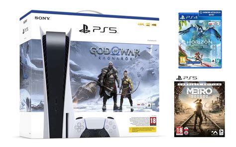 Konsola Ps Digital Z God Of War Ragnarok Dodatkowy Pad Za Z