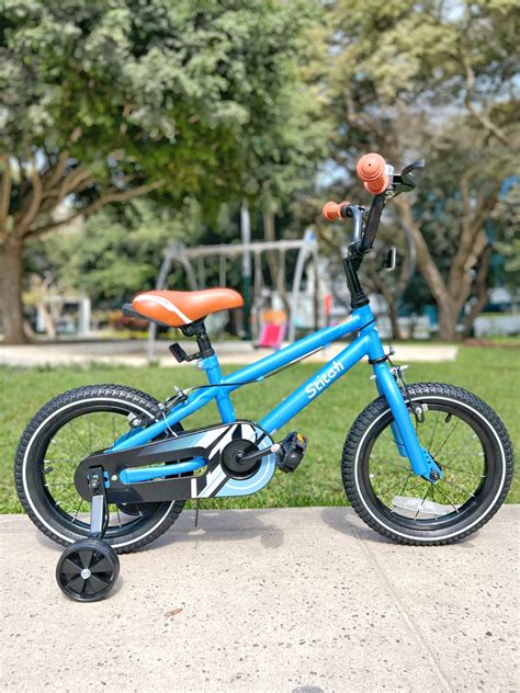 Bicicleta con rueditas de aprendizaje Stitch Aro 14 color Azul – Miller Bikes