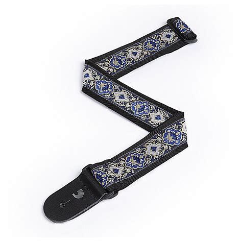 Daddario Woven Guitar Strap Jaquard Design Blue At Gear4music