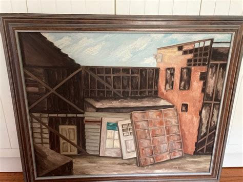 Original Oil Painting Of Barn Doors Etsy