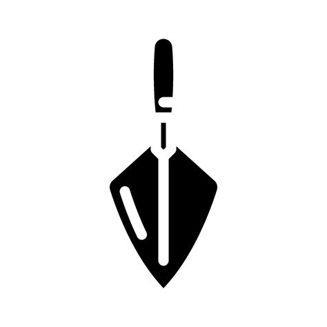 Bricklayer Trowel Civil Engineer Glyph Icon Vector Illustration