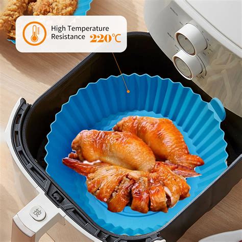 1420cm Silicone Air Fryers Oven Baking Tray Fried Chicken Basket Mat