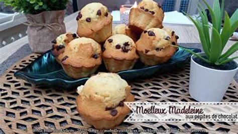 Moelleux Madeleine aux pépites de chocolat de Ma Bulle aux Délices et