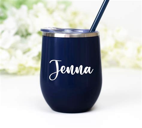 Vaso De Vino De Acero Inoxidable Personalizado Con Nombre Etsy