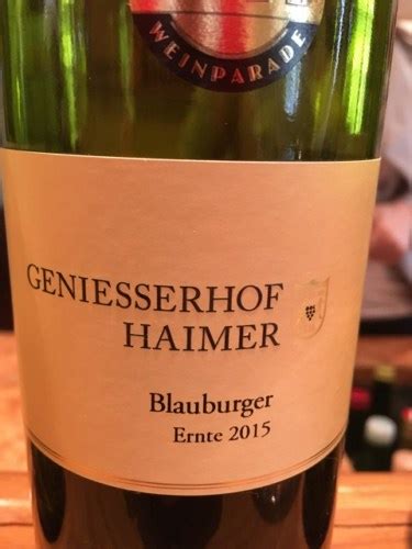 Geniesserhof Haimer Blauburger Vivino US