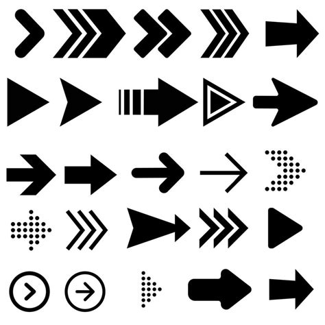 Arrow icon vector set. pointer illustration sign collection. up down ...