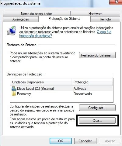 Como Criar Um Ponto De Restauro Online24