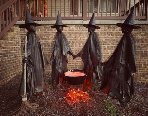 My DIY Witches For A Yard Display Scary Halloween Decorations Outdoor