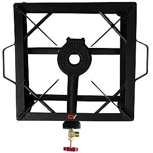 Cay Single Burner Ms Black Color Powder Coating Square Commercial Stove