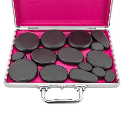 Pcs Hot Stone Basalt Hot Stones Set Massage Natural Hot Rocks With Heater Box Ebay