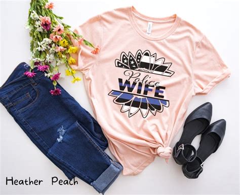 Police Wife Shirt Police Officer Ts Police Wife Tshirt Thin Blue