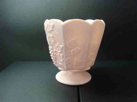 Vintage Napco Ceramic Pink Milk Glass Vase