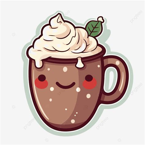 Cute Mug Of Hot Chocolate Is Depicted Clipart Vector Christmas Hot Chocolate Christmas Hot