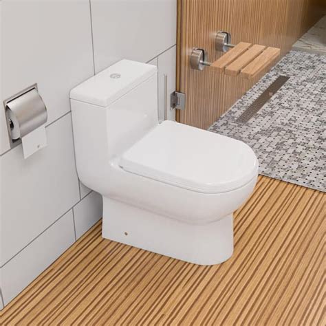 Eago 1 Piece 08128 Gpf Dual Flush Elongated Toilet In White Tb351