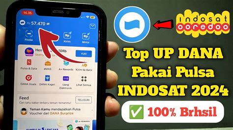 Top UP DANA Pakai Pulsa INDOSAT Terbaru 2024 Cara Isi Saldo DANA