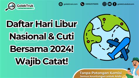 Daftar Hari Libur Nasional Cuti Bersama 2024 Wajib Catat