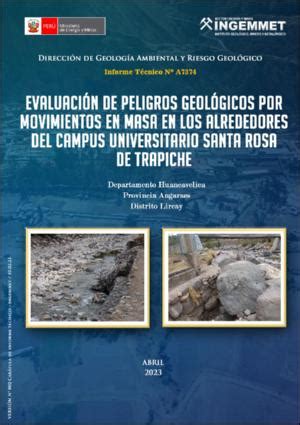 Repositorio Institucional INGEMMET Evaluación de peligros geológicos