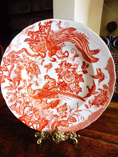 Antiques Atlas Royal Crown Derby Red Aves Large Dinner Plate 10 5