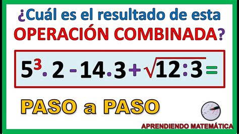 Cómo resolver una OPERACIÓN COMBINADA con POTENCIAS y RAÍCES