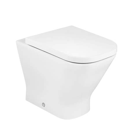 347477000 Roca The Gap Square Box Rim Back To Wall Toilet Bathroom