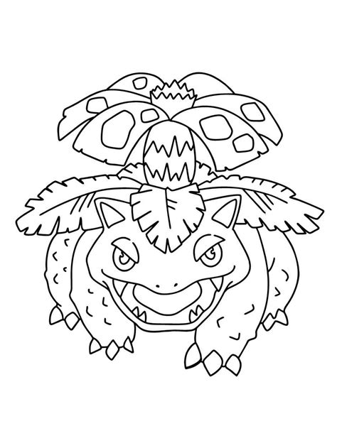 Pokemon Venusaur Coloring Pages Free Printable