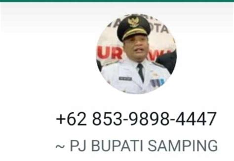 Nama Pj Bupati Sampang Dicatut Untuk Penipuan Modus Minta Tranfer Uang