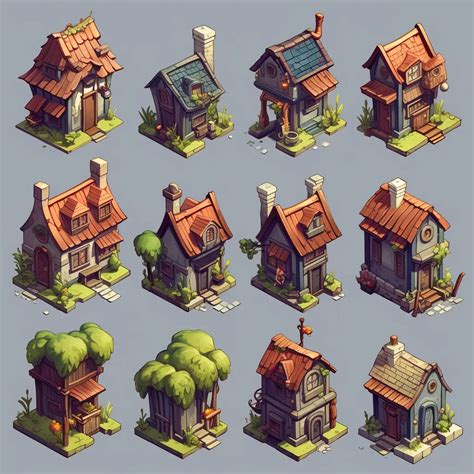 Midjourney Isometric Prompts Game Art Sprites Buildings Aituts