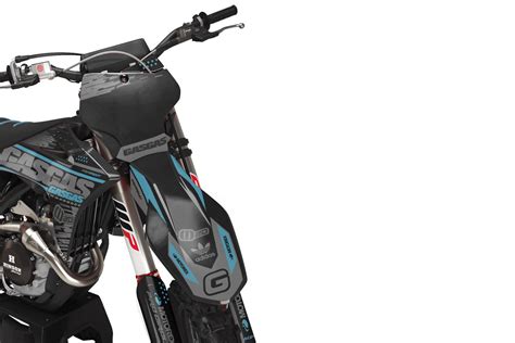 Kit déco Motocross GASGAS EC F SERIES 2DR3 BLACK CYAN 2D