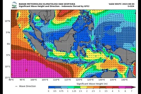 Bmkg Ingatkan Potensi Gelombang Setinggi 6 Meter Di Sejumlah Perairan