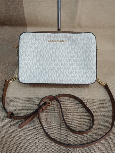 Michael Kors Jet Set Item Signature Large Crossbody Vanilla Atelier