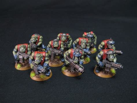 10 Ork Shoota Boyz Hand Painted Warhammer 40k Orks Speed Etsy