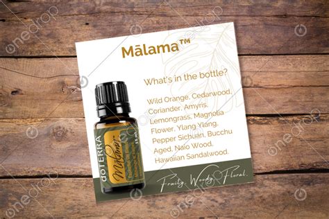 Malama Ingredients Whats In The Bottle Doterra Doterra Wellness