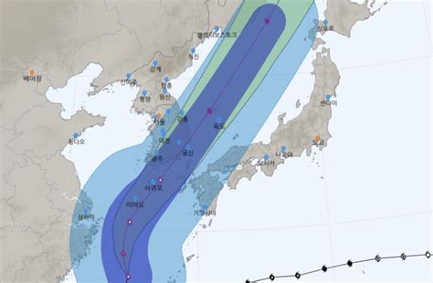 괴물 태풍 힌남노 북상도시별 최근접 시간은