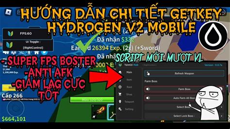 ROBLOX CÁCH HACK BLOX FRUIT TRÊN Mobile Và GETKEY HYDROGEN V2 BẢN