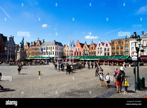 Market Square Bruges Belgium Stock Photo Alamy