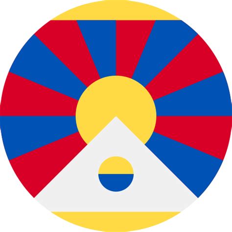 Tibet Flags Rounded Icon