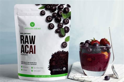 Antler Farms Organic Raw Acai Powder 200g Of Pure India Ubuy