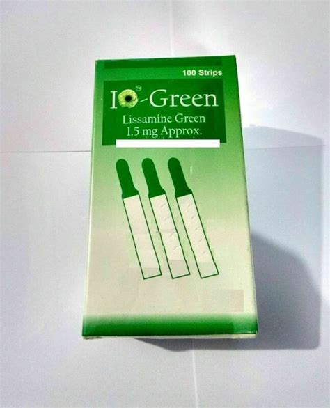 Lissamine Green Mg Touch Strips Ophthalmic Strips Pack Do