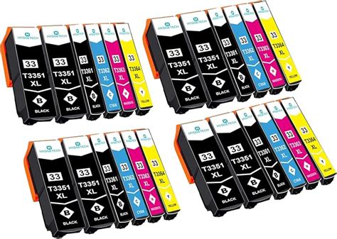 Hyggetech 24 Cartucce Compatibili Con Epson 33XL T3351 T3361 T3362