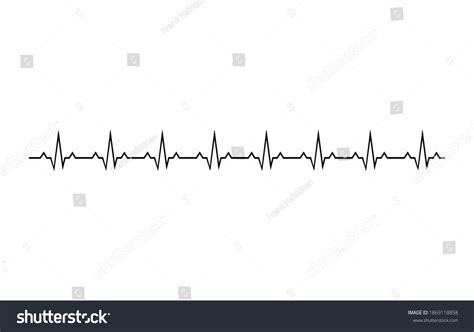 Ecg Heart Beat Line Icon Symbol Stock Vector Royalty Free