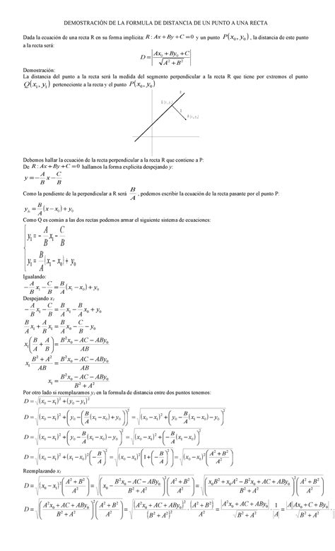 Demostracion DE LA Formula DE Distancia DEMOSTRACIÓN DE LA FORMULA DE