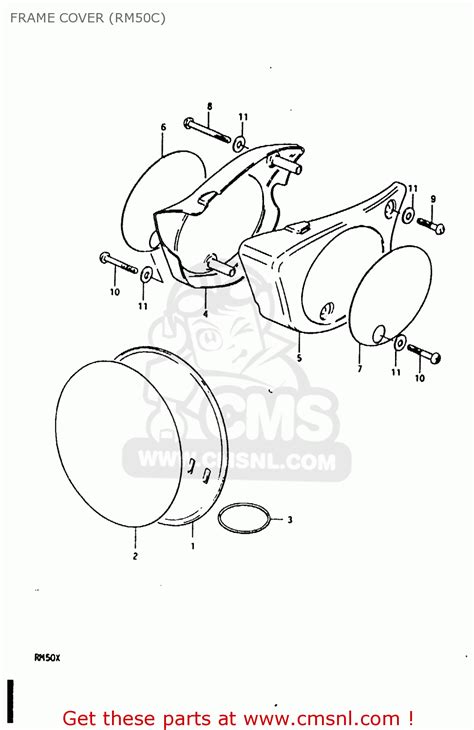 Suzuki Rm50 1978 C Frame Cover Rm50c Buy Original Frame Cover