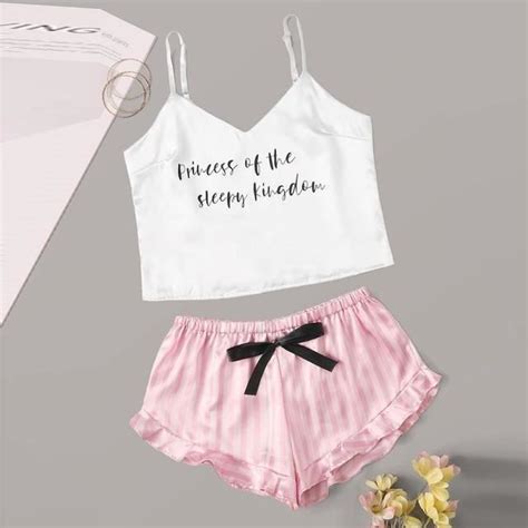 Pyjama Ensemble Pyjama En Dentelle Et Soie Pour Femmes Lingerie Sexy