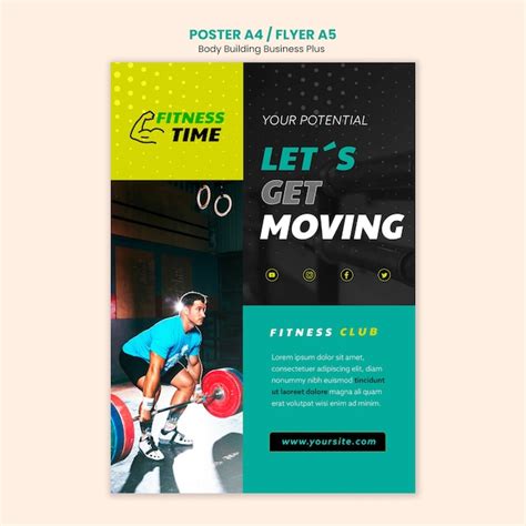 Premium Psd Body Building Poster Template