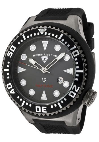 Men S Neptune Grey Dial Black Rubber Mxn Relojes Black Rubber