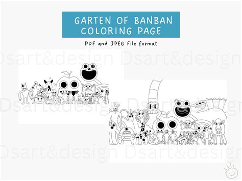 New Garten Of Banban Coloring Page A Size Pdf And Jpeg Etsy Israel