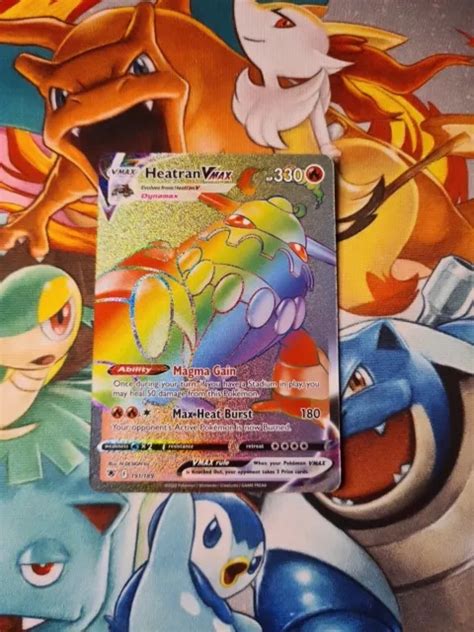 Pokemon Card Heatran Vmax Secret Rare Rainbow Astral Radiance