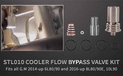 Tektall Stl010 Cooler Flow Bypass Valve Kit Compatible With G M Transmission 6l80